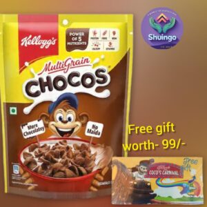 Kellogg's Multigrain Chocos 385gm– More Chocolatey, No Maida + Free Gift Worth ₹99